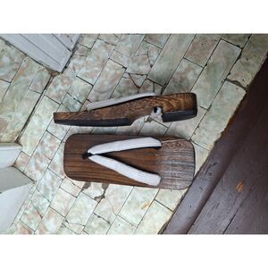 Japanese Geta Sandals Mens 27cm Wooden Clogs Traditional Samurai Yukata Kimono
